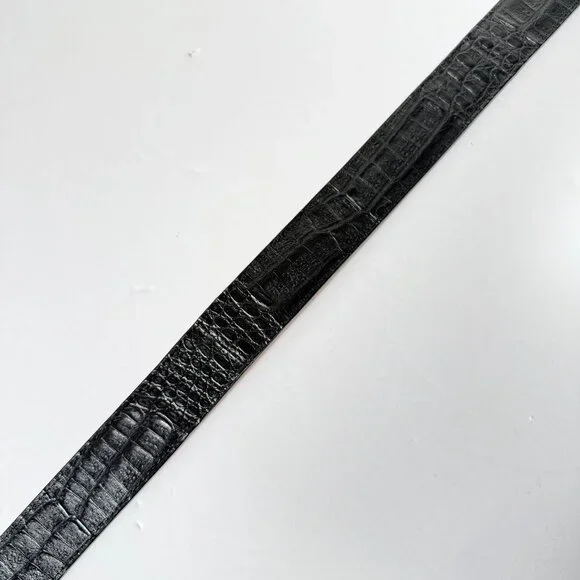 Rod Patrick Boots Mens Western Belt 1.5 in Taper 40 Genuine Black Caiman Leather - Picture 10 of 12